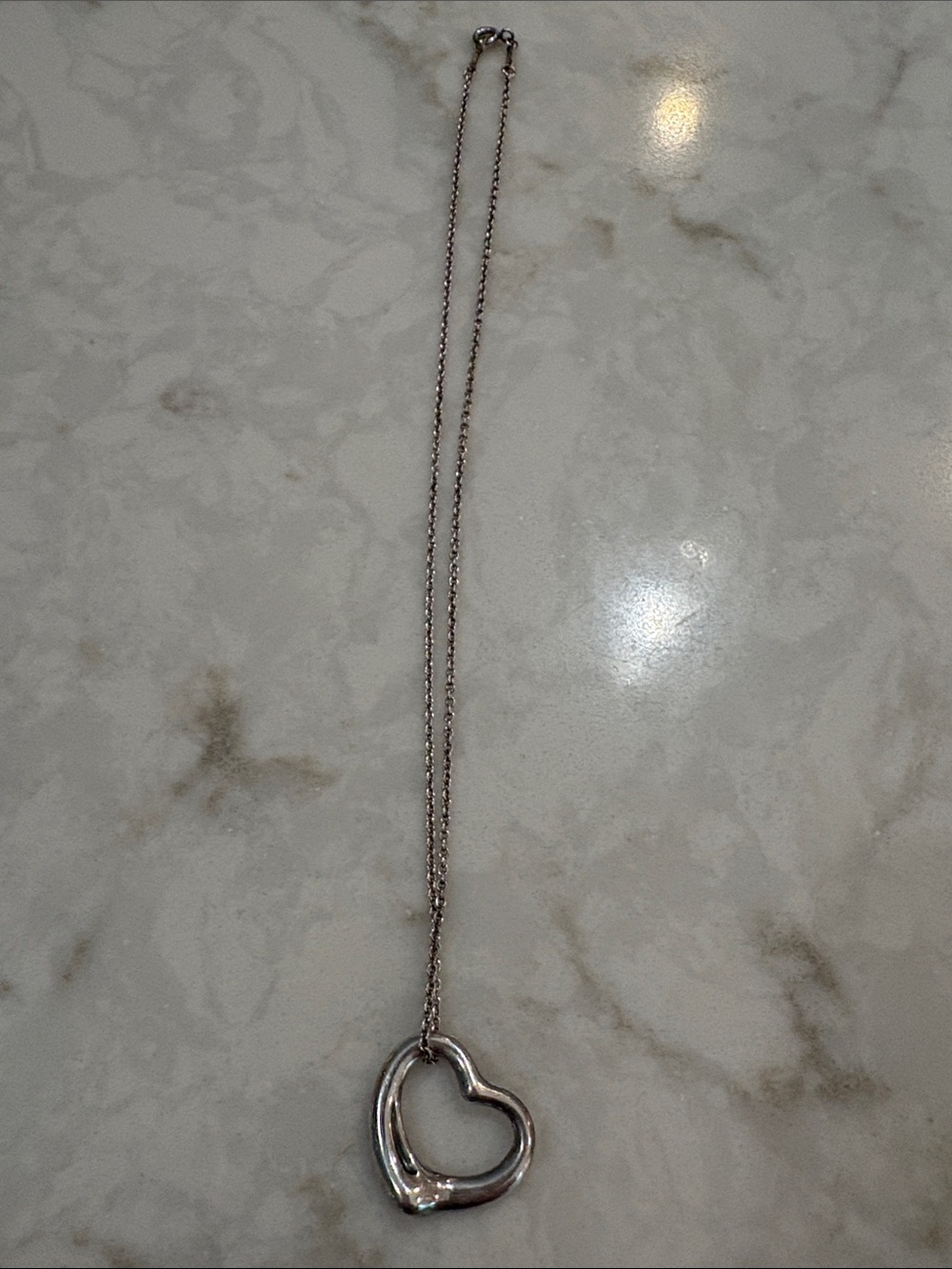 Tiffany & Co Open Heart Pendant Necklace